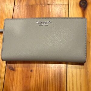 Kate Spade Grey Saffiano Leather Wallet